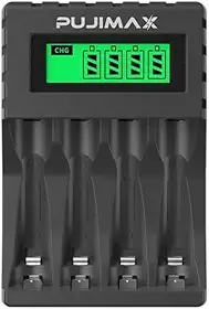 Carregador de Bateria Recarregável Display LCD Adaptador Portátil Cabo USB Interface Baterias Tipo C Ferramenta de Carregamento Rápido AA E AAA