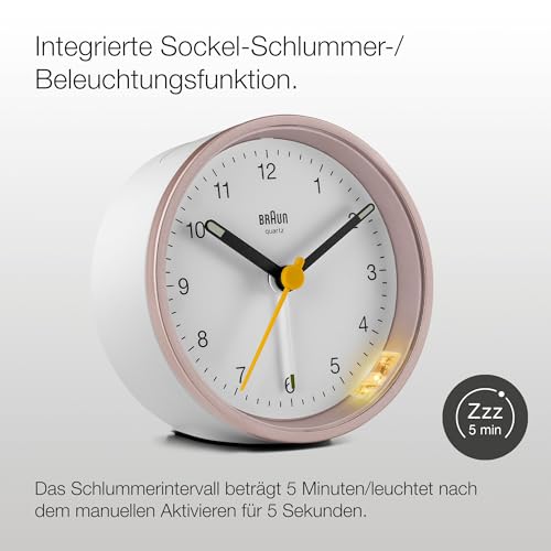 Braun analoger Wecker mit Schlummerfunktion und Crescendo-Alarm