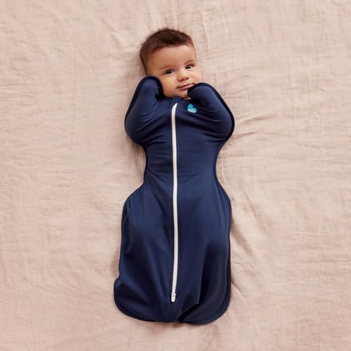 Image of Love to Dream Swaddle UP, Sleep Sack 0-3 Months, Self-Soothing, Improves Sleep, Snug Fit Helps Calm Startle Reflex, Baby Essentials Must Haves Newborn, 1.0 TOG, Small 8-13 lbs, Navy