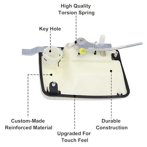 GXARTS 4PCS Exterior Door Handle Compatible with Ford F250 F350 Pickup Truck 1999-2016 Front Rear and Left Right Outside Door Handles Oxford White 7C3Z2522405AA F81Z2626601AAB F81Z2626601AAB