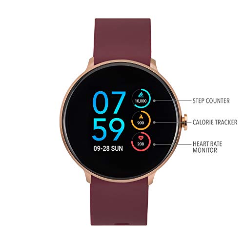 iTouch Sport Round Smartwatch with Waterproof Technology, Heart Rate Monitor, Multi-Sports Mode, Pedometer