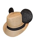 Greatlildeal Dapper Day Fedora Hat With Mouse Ears - Tan (Beige) - Unisex-Adults