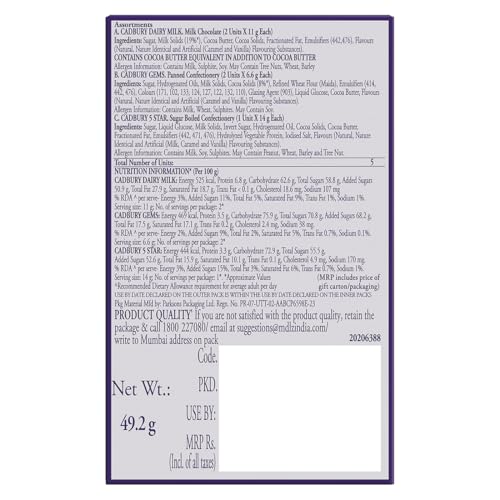 Image of Cadbury Celebrations Assorted Chocolate Diwali Gift Pack, 49.2 g (Pack of 10)