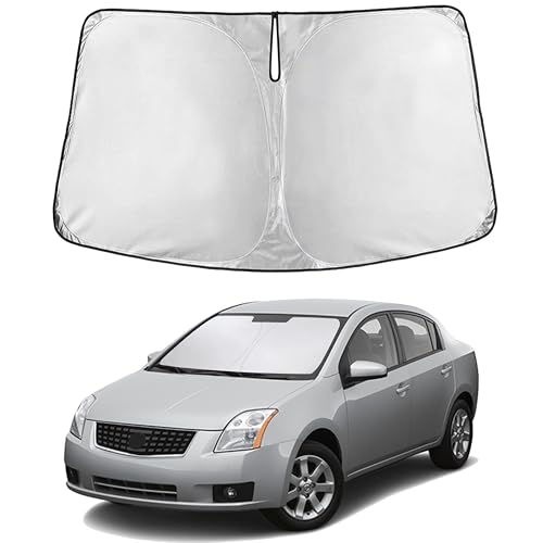 Image of EcoNour Windshield Sunshade Compatible for Nissan Sentra 2007-2010 2011 2012, Sun Visor for Front Windshield & Window Sun Shade Cover, UV Heat Blocker & Protector, Car Accessories