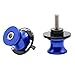 Produktbild 2tlg M6 Alu Schwingenschutz Schwingenadapter Ständer Bobbins Spool Racingadapter Ständeraufnahme 6mm für Yamaha YZF R1 R3 R6 R6S R25 R125 600R (Blau)