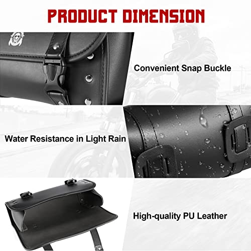 Innoglow Motorcycle Tool Bag Handlebar Bag Fork Bag Skull Pattern Saddle Bags Sissy Bar Bag Universal For Harley Kawasaki Suzuki Yamaha #TOP2