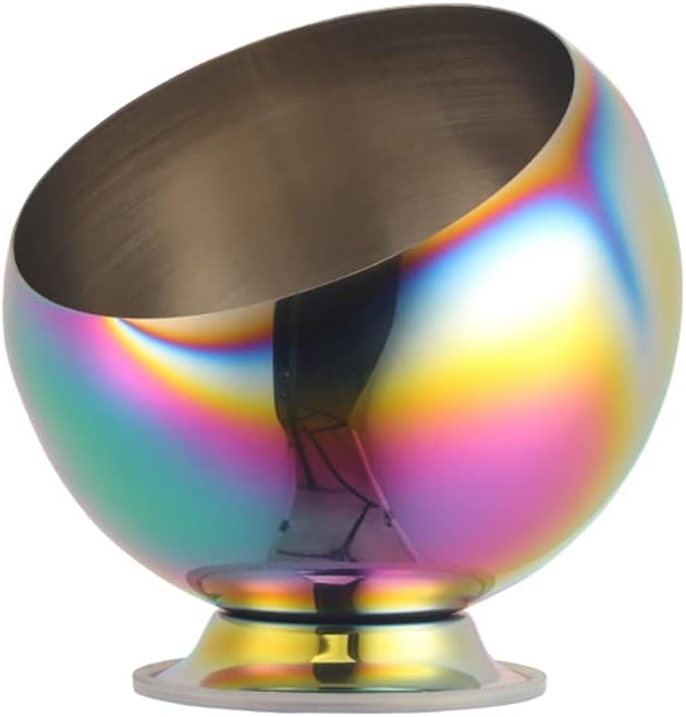 Stainless Steel Sauce Bowl Seasoning Bottle Candy Jar Sugar Bowl Roll Sugar Bowl Holder, Kitchen Buffet Cafe Restaurant Spice Seasoning Condiment Container Storage Organizer-Rainbow Color