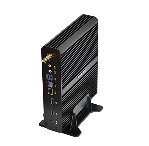 KINGDEL NC860 Mini computadora sin Ventilador, Mini Torre PC con Intel i7-10510U CPU de 10ª generación, 8 GB de RAM, 256 GB SSD, 4K 4096×2304, Puerto HD, DP, Carcasa de Metal Completa, Windows 11 Pro
