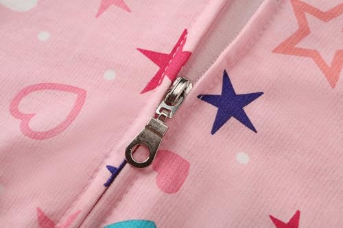 Smazero Girls Hoodie Kids Zip Up Unicorn Jumper Zipper Hooded Sweatshirt Toddler Long Sleeve Christmas Hoody Tops for Girls 3-8 Years Pink - Image 6