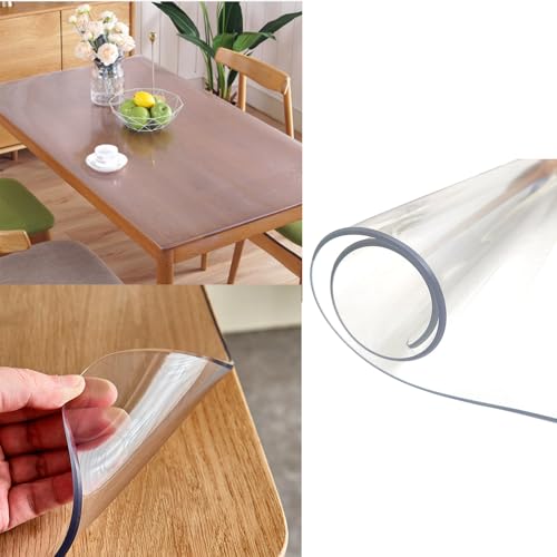 Couvertures de table PVC transparent nappe bureau sans aucune rayure