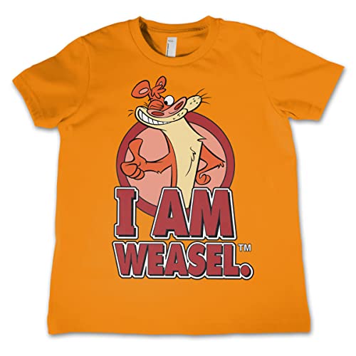 T-shirt I Am Weasel orange 6 ans cadeau d'anniversaire original enfant