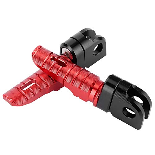 Front Foot Pegs Yctze Motorcycle Foot Rest Pair Of Front Foot Pegs Aluminum Alloy Pedals Fit For Kawasaki Ninja Z125 Pro Z250/Sl Z400 Z900 (Red) #TOP7