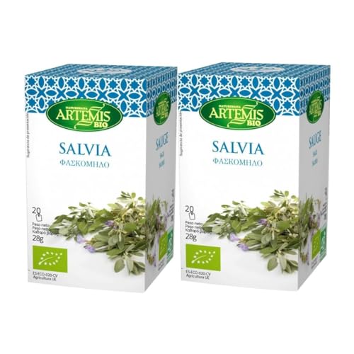 Pack 2x Infusión de Salvia Bio 20 Filtros | Planta Ecológica para Infusión | Propiedades Digestivas y Calmantes | Sin Cafeína
