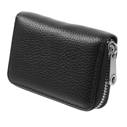 Compact Zipper Wallet for Women Stylish Card Organizer with Multiple Slots Lightweight Design for Outdoor Shopping and Travel Classic Black Accordion Card Holder