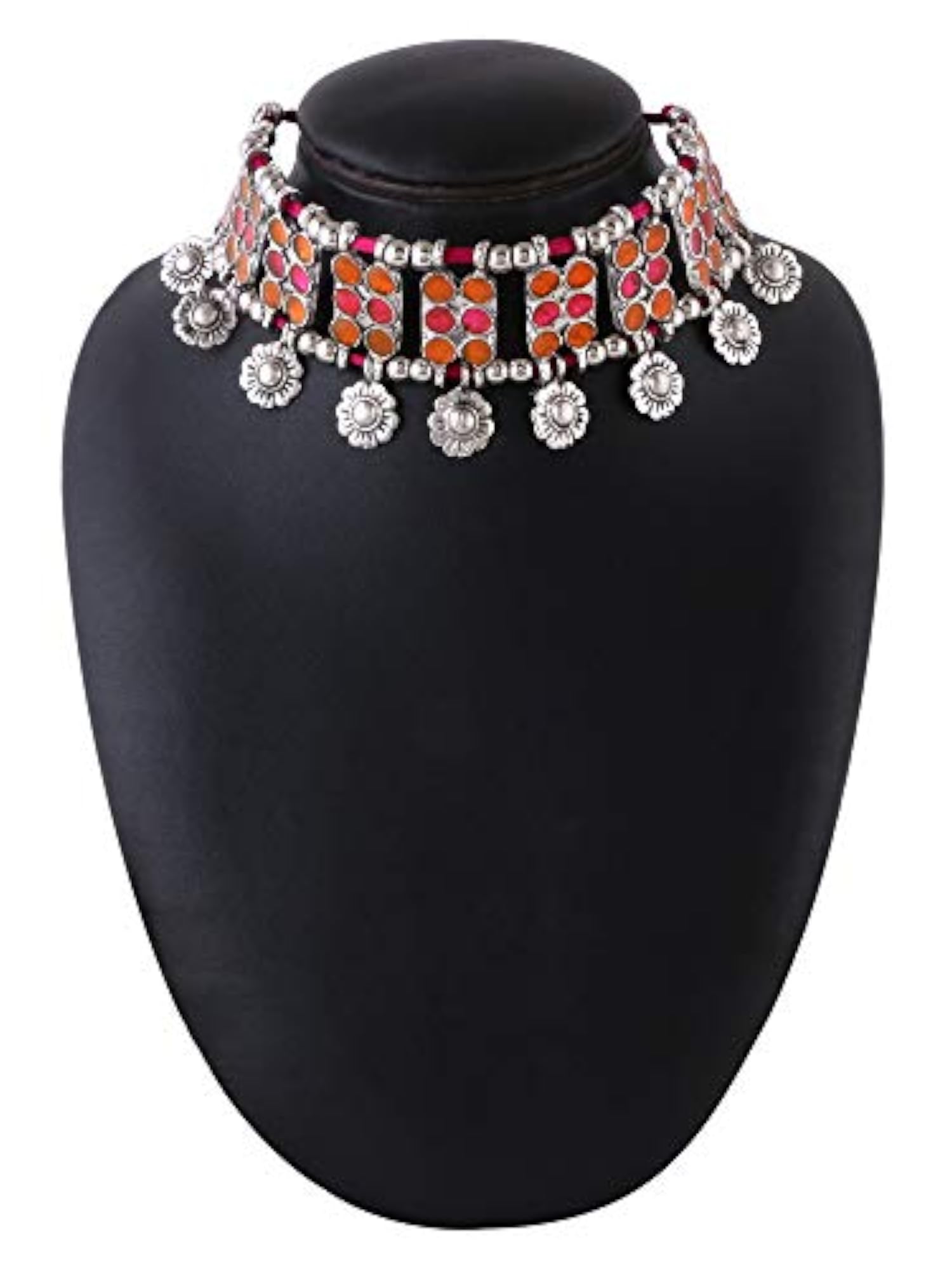 German Silver Oxidized Antique Look Versatile Choker Necklace