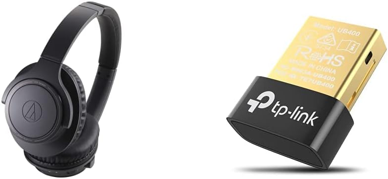 Audio-Technica - Ath, Cuffie Adult Nero \u0026 Tp-Link Ub400 Adattatore Bluetooth  Usb 2.0 Dongle Bluetooth 4.0 Wireless, Portata 10 M, Compatibile Con  Windows 10/8.1/8 / 7 / Xp : Amazon.it: Elettronica