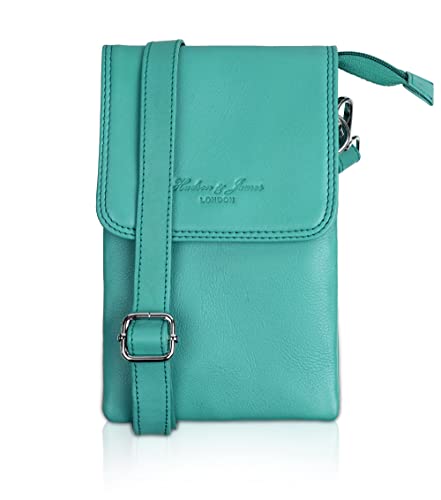 Sac à bandoulière en cuir véritable Hudson & James pour femme avec sangle réglable
