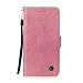 Produktbild SEYCPHE für iPhone 6/iPhone 6S Hülle,Elegantes Retro Leder mit Tasche Lederhülle/Wallet Case/Ledertasche Handyhülle/Schutzhülle mit Kartenfach für Apple iPhone 6/iPhone 6S - pink