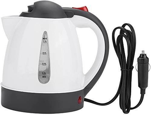 1000ML Car Water Kettle, 12V/24V Car Heater Car Kettle,Portable Travel Car  Truck Kettle Water Heater Electric Water Kettle