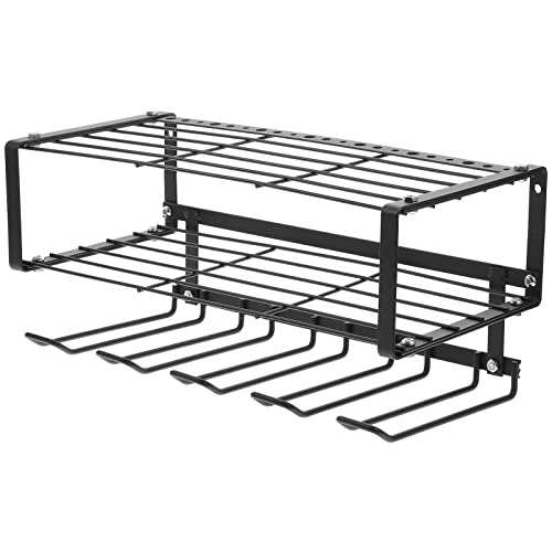 Angoily Tool Storage Rack for Garage Shelf Heavy Duty Shelves for Power Tool Accessories Drill Organizer Wall Mount