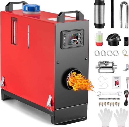 Redriver Diesel Heater 8KW All in One, 12V/24V Parking Fuel Heater, Night Air Heater with Premium Silencer, Upgrade Smart Remote Control For Truck, Boat, Car Trailer, Motorhomes, Campervans, Caravans