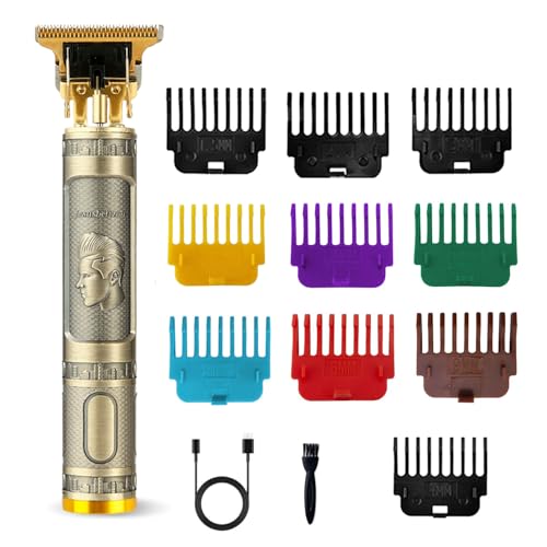 BTRICL Cordless Electric Hair Trimmer with 10 Guide Combs, Professional Rechargeable T Beard Trimmer Shaver for Men, Zero Gapped Hair Clippers Cutting Grooming Kit for Barbers and Stylists -  XM-HC-A99
