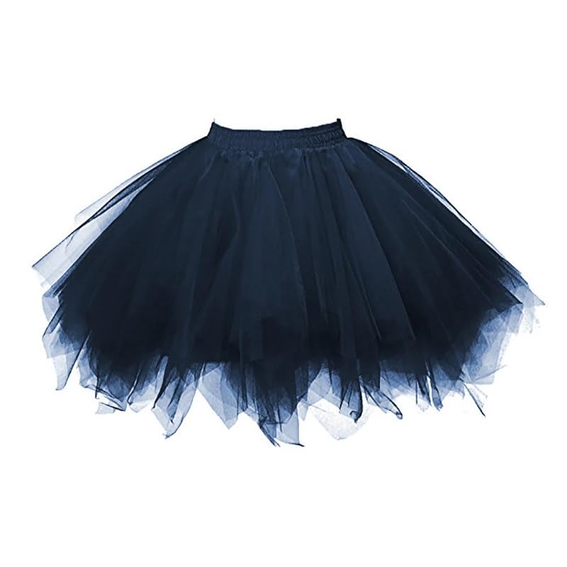Robe de mascarade de noël en tulle bleu foncé et jupe de ballet