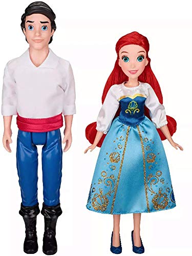 Disney Princess Ariel and Prince Eric 12 inch Doll Set, The Little Mermaid 30 Years