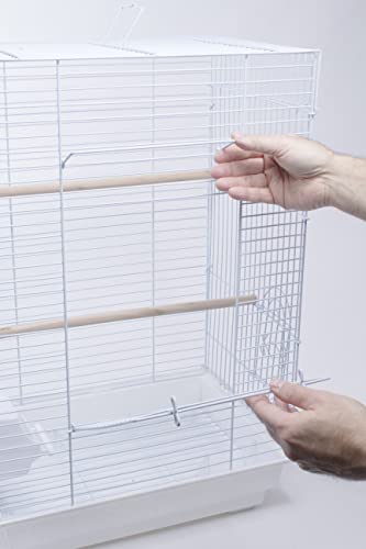 Cage à oiseaux PENN-PLAX pour calopsittes et petits perroquets modèle dôme blanc - 3