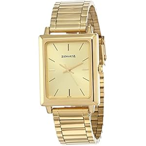 Sonata Analog Gold Dial Men’s Watch-NL7078YM02/NP7078YM02