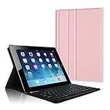 Fintie Blade X1 Keyboard Case for Apple iPad 4th Generation with Retina Display, iPad 3 & iPad 2 Slim Lightweight Stand Cover with Magnetically Detachable Wireless Bluetooth Keyboard - Rose Gold