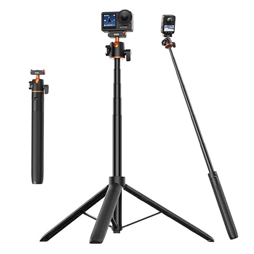 VRIG 55�C���` �A�N�V�����J���� ���B��_�O�r DJI Osmo Action 5 Pro/ 4/3�p ���C�N�C�b�N�����[�X�A�_�v�^�[ 360°�{�[���w�b�h & �R�[���h�V���[�}�E���g 13~55�C���`�������b�h AC-40S
