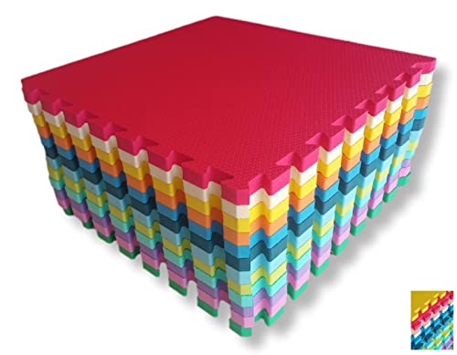 Kit 5 Tatames Tapetes EVA 50x50x1cm 10mm Infantil Criança