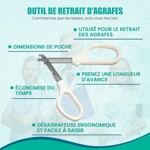 MEDIKA69 Extracteur d'agrafes jetables pour la peau, stérile, CE – vue 3