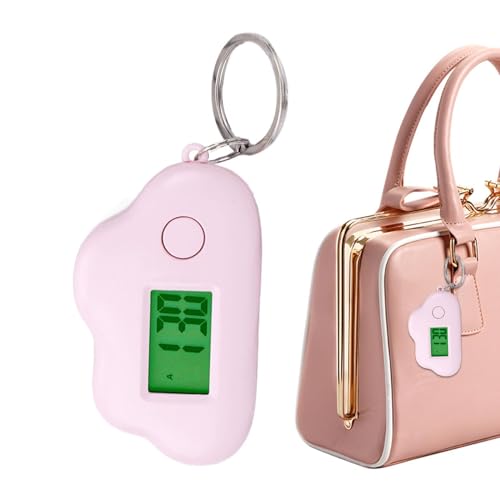 Digital Travel Clock - Mini Keychain Watch, Tiny Electronic Cloud Date Display Portable Time Device Compact Accessory | Suitable