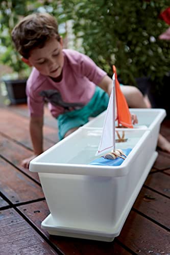 Elho Barcelona XL Fioriera, Bianco, 59.2 x 25 x