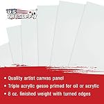 3 en x 5 in. Conseil de panneau en toile de coton d'artiste professionnel (12 Boîte)
