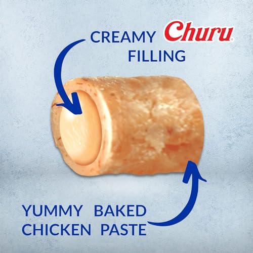 image for INABA Churu Bites for Cats, Soft Baked Chicken Churu Filled Cat Treats