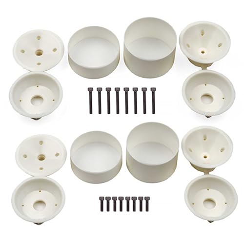 Team Associated RC10T Wide Rear and Narrow Front Wheels 3-piece white ASC7807