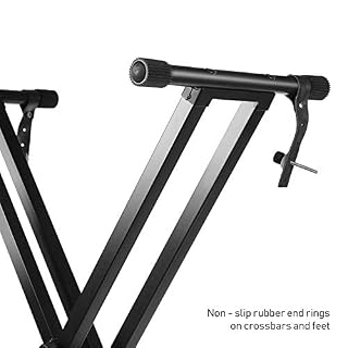 Série Pro réglable double Renfort X Style clavier de piano Heavy Duty Premium Support Noir Apl1301 - Les Beatles, Paul McCartney, John Lennon, RIngo Starr, George Harrison Série Pro réglable double Renfort X Style clavier de piano Heavy Duty Premium Support Noir Apl1301 – Image 4