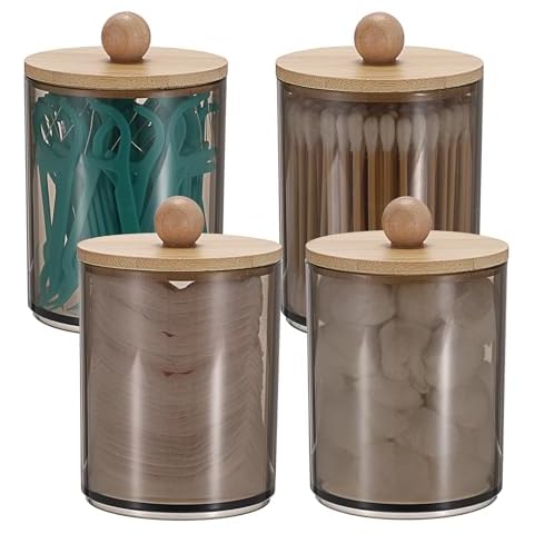 SUMTree Clear Acrylic Apothecary Jars Set Cover