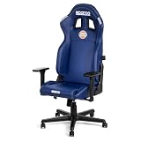 Le migliori sedie da gaming Sparco Sparco ICON Gulf Racing Sedia Gaming e Ufficio Ergonomica, Schienale Reclinabile fino a 150°, Supporto Lombare Regolabile, Braccioli 2D, Pistone Certificato SGS, Meccanismo Basculante