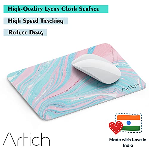 Image of Artich Designer Gaming Mouse Pad for Office Laptop /Computer with Super Soft Non-Slip Rubber Base and Lycra Cloth Surface for Silky Touch Rectangle (Spectrum of Flowing Rainbow)