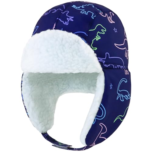 Image of BAVST Winter Trapper Hat for Boys Girls Waterproof Warm Baby Toddler Ushanka Fleece Beanie Hats for 6M-6T