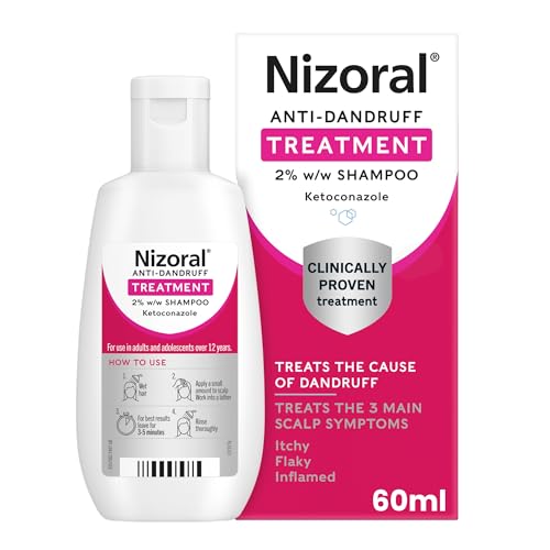 21% off - Nizoral Anti-Dandruff Treatment Shampoo, Treats and Prevents Dandruff, Clinically Proven to Control Itchy & Flaky Scalps, Contains Ketoconazole, 1 x 60ml