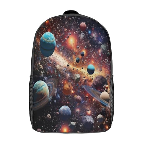 WWJLRLXTO Universe Mochila Infantil,Mochila Escolar Para Niños Mochila Escolar De Dibujos Animados En 3D Mochilas Escolares Anime Mochila 3D Estampado Mochila Bolsa De Viaje Para Niños Y Niñas 17inch