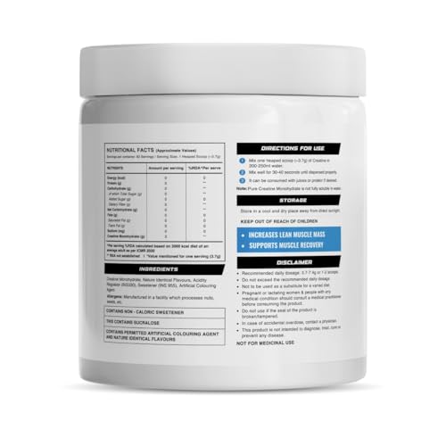 Image of Wellcore - Pure Micronised Creatine Monohydrate | Kiwi Kick (307g, 83 Servings) | Rapid Absorption | Enhanced Muscle Strength & Power | Fast Recovery | Increased Muscle Mass