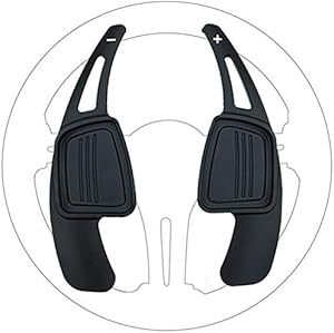 Great-luck Aluminum Steering Wheel Paddle Shifter Extensions Covers 2 pieces(black)for Audi A3、A4、A5、A7、A8、S3、S5(2017-2018) Q5、A8(2018-2019) Q7、TTS(2016-2019) TT(2015-2018)