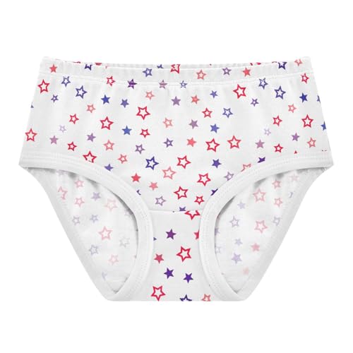 Joisal Pattern Toddlers Underwear Floral 2t Cotton Girl Panties Cute Red Blue Stars White Undies Kids Briefs