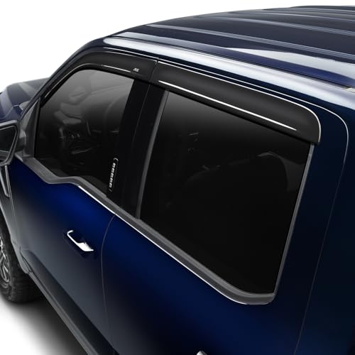 Auto Ventshade [AVS] Low Profile Rain Guards for 2019-2025 Dodge Ram 1500, Crew CAB ONLY | Window Vent Visors, 4 pcs. - Dark Smoke | 994064 - Thumbnail 7
